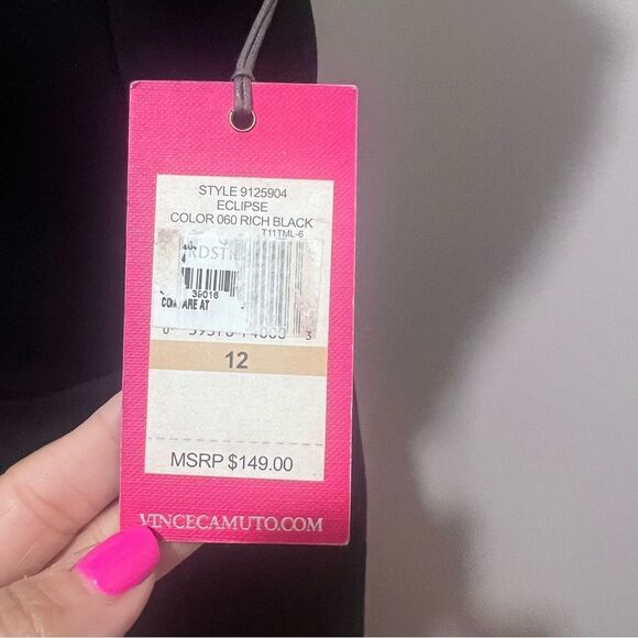 NWT Vince Camuto sleeveless midi dress women's size 12 in black - Picture 6 of 10